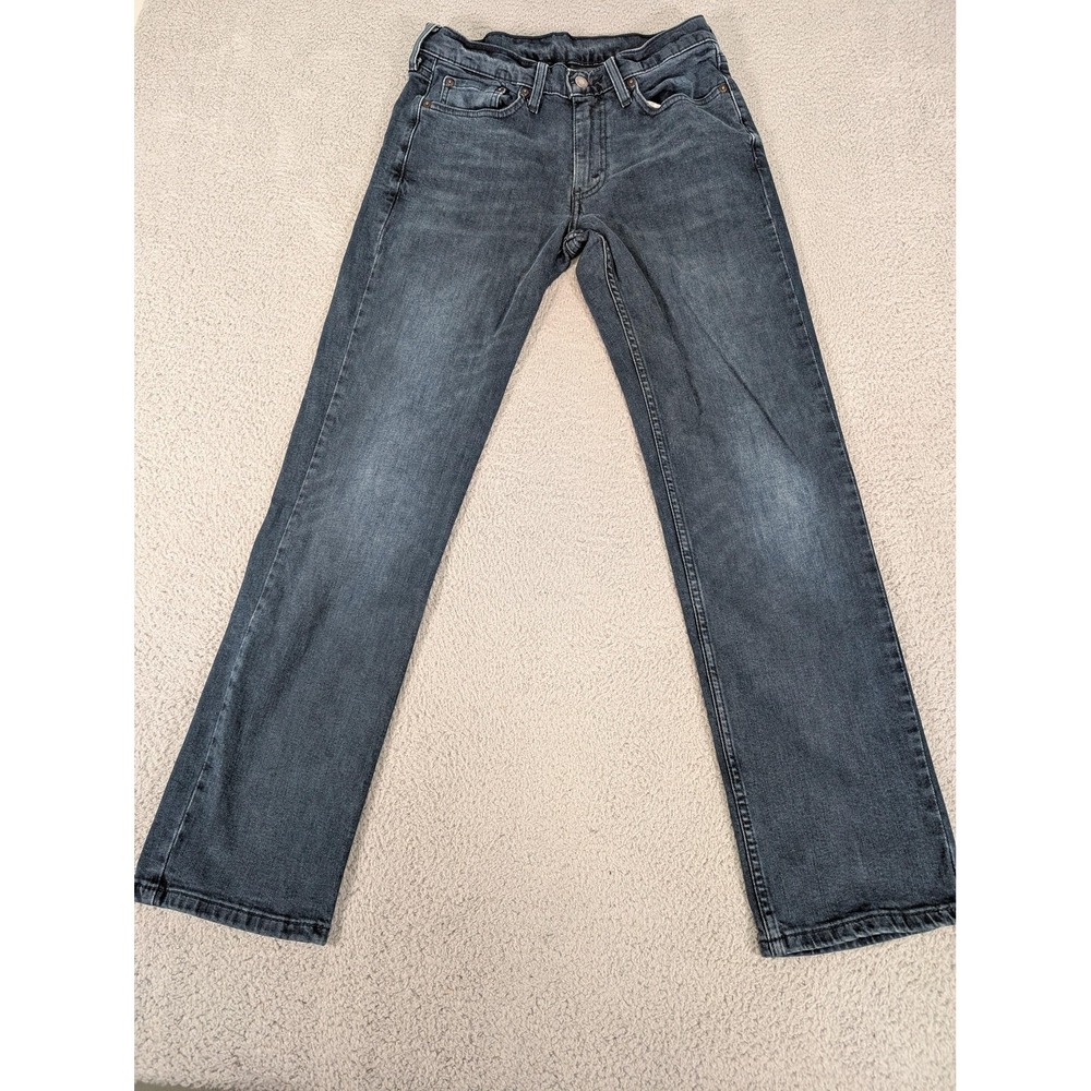 Levis 514 Jeans Mens 30x32 Black Straight Leg Low Rise Stretch Denim Pants